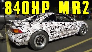 800hp K24 Toyota MR2 vs GTR and 1000hp Camaro STREET RACE [upl. by Squires]