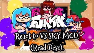 FNF React to VS SKY MODFRIDAY NIGHT FUNKINElenaYT [upl. by Erait]