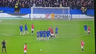 rashford goal vs chelsea free kick football rashford manutd freekick premierleague [upl. by Harmonie407]