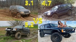 Jeep Grand Cherokee Off road Power 31 vs 47 vs 52 [upl. by Henri]