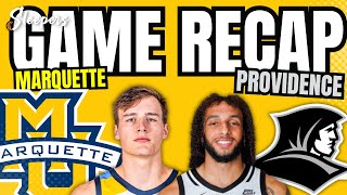 Marquette vs Providence Game Recap [upl. by Pacificas]