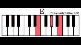 Play Lady GaGa  Poker Face  Piano Chords [upl. by Atinnod]