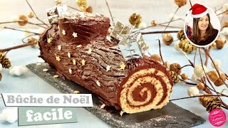 BUCHE de NOEL ROULEE au CHOCOLAT FACILE et RAPIDE [upl. by Goddart]