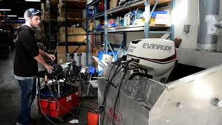 2015 Evinrude ETec 25hp 20in 2 stroke Remote outboard boat motor [upl. by Gaile661]