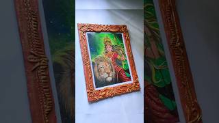 Diy frame part 2 painting durgamaa diy frame craft inspired by magiccoloursofsamridhi4874 [upl. by Telrahc]