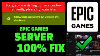 Epic Games You Are Visiting Too Frequently  Epic Games SERVER FIX ✅ [upl. by Yonita121]