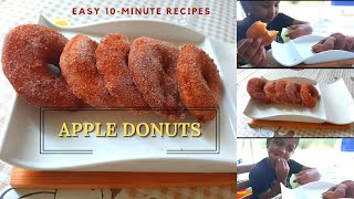 Apple Donuts Recipe  Fried Apple Rings  Evening Snacks For Kids  Crispy And Fluffy Apple Fritters [upl. by Nrubloc484]