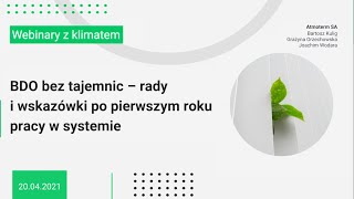 Webinar BDO bez tajemnic  rady i wskazówki [upl. by Harraf33]