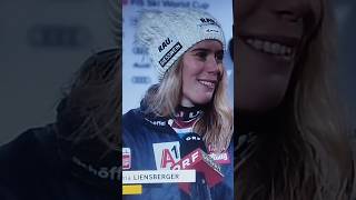 Katharina Liensberger Interview über Platz 2 im Slalom Levi 2024 [upl. by Suillenroc]