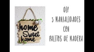 DIY 5 MANUALIDADES CON PALITOS DE HELADO [upl. by Filippa662]