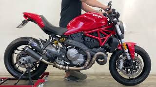 Ducati Monster 821 Performance 2021 Exhaust sounds Termignoni slip on [upl. by Iraam]