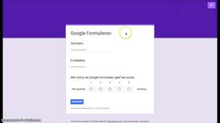 Werken met Google formulieren [upl. by Ellinej]