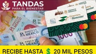 TANDAS DEL BIENESTAR 2024 RECIBE HASTA 20 MIL PESOS Y PAGA EN 10 MESES 💲💳 [upl. by Erdnassac]