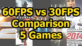 60FPS vs 30FPS Comparison  5 Games Tested  1080p60 [upl. by Nashner]