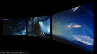 Unreal Engine 4 Effects Cave  Nvidia Surround  GTX 670 3Way SLI [upl. by Leviram]