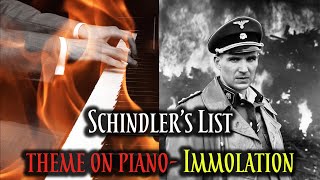 Schindlers List theme  Immolation Piano cover music by John Williams [upl. by Kitarp]