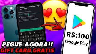 COMO GANHAR GIFT CARD DE GRAÇA NA GOOGLE PLAY STORE  GRÁTIS RÁPIDO E FÁCIL 2022 [upl. by Everrs108]