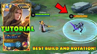 TUTORIAL LANCELOT SECRET BUILD AND ROTATION FOR LANCELOT 2024  EXPLAINED TUTORIAL [upl. by Navi]