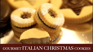 WAITING FOR CHRISTMAS IN TUSCANY ITALY Olive Wreath amp Occhio di Bue Chocolate Christmas Cookies [upl. by Garlen]