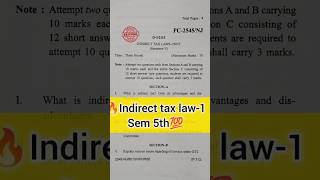 Bcom Indirect tax law1 💯important and 💥 predictable questions 💯exam shorts aim short upsc [upl. by Reisman]