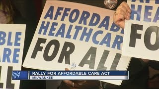 Hundreds attend Save Healthcare For All Rally in Milwaukee [upl. by Naivad]