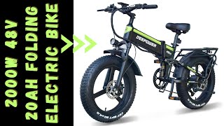 2000W 48V 20AH Folding Electric Bike [upl. by Nivlac]