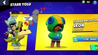 Brawlstars yeni karakter leon cıkadım😍 [upl. by Nomyaw]