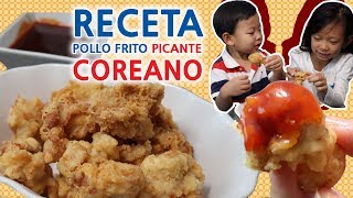 Reseta de Pollo frito picante coreano Mukbang Coreanos comida coreana Chimaek [upl. by Burnight]