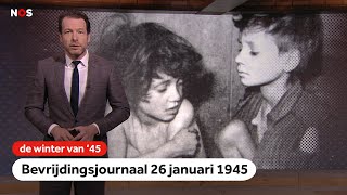 Hongertochten en tot de knieën in het water  Bevrijdingsjournaal  26 januari 1945 [upl. by Yelssew621]