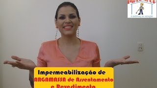 Impermeabilização de ARGAMASSA de assentamento e Revestimento [upl. by Dobb413]