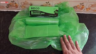 BECO Biodegradable Garbage Bags  Review [upl. by Norrahs937]