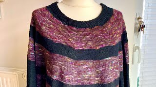 Rundpasse Pullover mit verkürzten Reihen stricken supernovapullover [upl. by Tra]