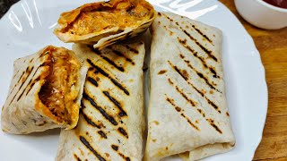 Chicken Tikka Wrap RecipeHomemade easy cheeze chicken Tikka wrap recipe [upl. by Eseuqcaj]