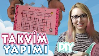 Kendin Yap Masa Üstü Takvim Yapımı \ DIY Calender [upl. by Aneekahs]