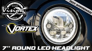 Vision X DOT Approved 7quot Round Vortex LED Halo Headlight [upl. by Kennard]