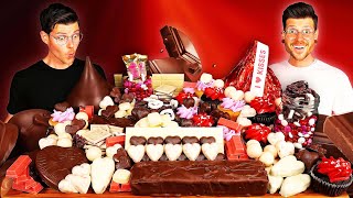 THE VALENTINE’S CHOCOLATE CHALLENGE  28000 Calories [upl. by Norramic328]