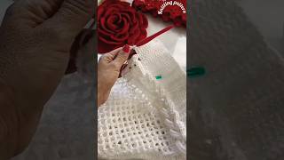 Wow super table cloth flower 🌹 design with crochet pattern 🧶shortvideo wool handmade shortsviral [upl. by Nnylyahs]