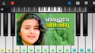 Palapoove  EASY and SLOW Piano Tutorial  Njan Gandharvan [upl. by Marpet49]