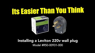 QUICK DIY  Installing a Leviton 3050A 250v Plug For a 2 Post Lift [upl. by Viveca]