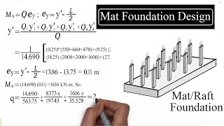 Mat Foundation Design  Manual Calculation [upl. by Demb]