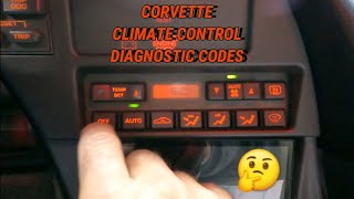 CORVETTE CLIMATE DIAGNOSTIC CODES [upl. by Aretak]