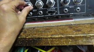 Vox Thomas Organ Beatle V1143 amp Oscillation after recap [upl. by Marketa697]