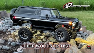 Rc Crawler Traxxas Trx4 Ford Bronco 79  I test the duratrax deep woods tires on my crawler course [upl. by Airam]