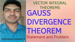 GAUSS DIVERGENCE THEOREM IN TELUGU vector integral Theorems [upl. by Nylrahc]