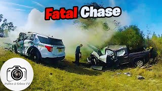 Woman Steals Police Car 125 MPH Chase Ends in Tragedy [upl. by Esau]