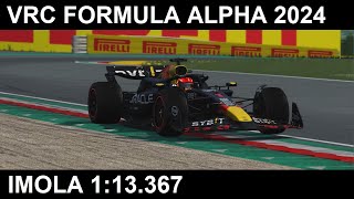 Assetto Corsa VRC Formula Alpha 2024  Imola 113367 [upl. by Esidnac609]