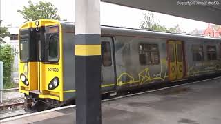 Merseyrail class 507508 EMU trains at Bidston amp West Kirby in 2019 [upl. by Anelej515]