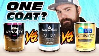 One Coat Challenge Home Depot vs Ben Moore vs Lowes [upl. by Draner]