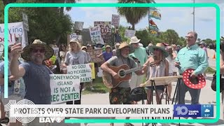 Protests continue rallying over Florida state park development plans [upl. by Akimahs]