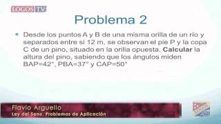 Ley del seno  problemas de aplicación [upl. by Notsag]